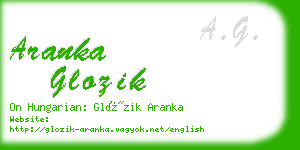 aranka glozik business card